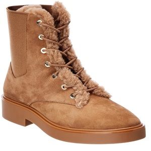 NIB! Stuart Weitzman Henley Chill suede combat boots